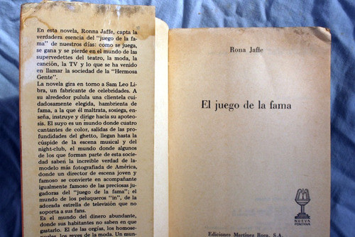 El Juego De La Fama, Rona Jaffe 1