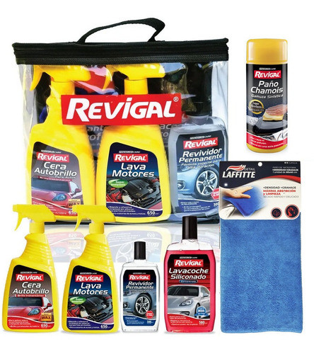 Set Revigal Bolso Cera  Paño 40x60 Lavacoche Chamois  Y + 0