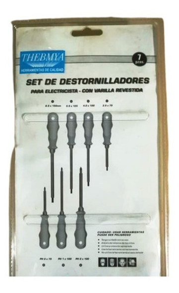 Set Juego De Destornilladores Electricista Aislado 7 Pzs 1 Set Juego De Destornilladores Electricista Aislado 7 Pzs 1