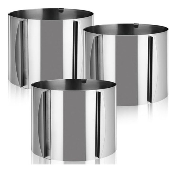3 Anillos Para Tartas De 15 Cm De Alto, Anillo Ajustable Par 1