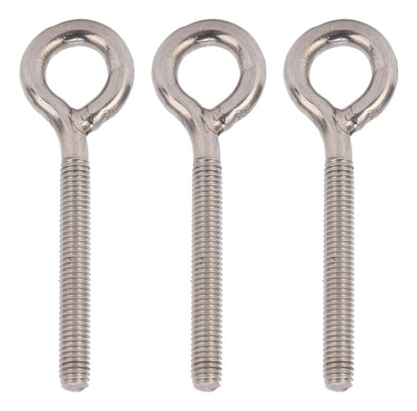 M6x73 Lifting Eye 10 Peças De Ganchos Prateados De Aço Inoxi 1