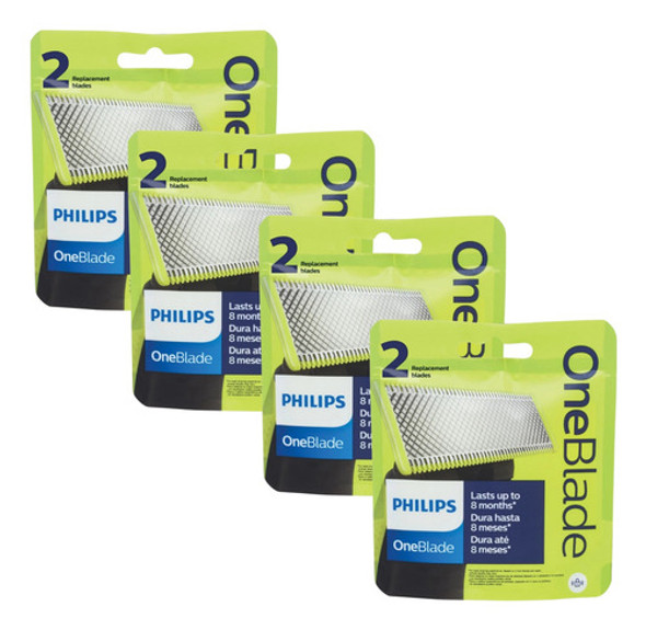 Combo X4 Philips Repuesto Cuchillas Qp220/51 Oneblade 2 Unid 1 Combo X4 Philips Repuesto Cuchillas Qp220/51 Oneblade 2 Unid 1