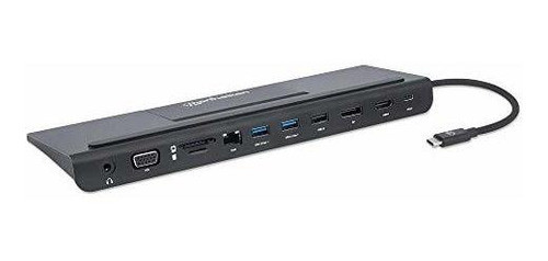Manhattan Usbc 11-en-1 Estacion De Acoplamiento De 3 Monitor 1