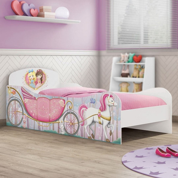 Cama Princesa Carruaje Infantil Auto Juvenil - 1 Plaza 1