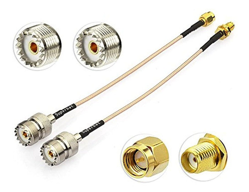 Superbat Coax Uhf Cable Adaptador Hembra So239 A Sma Macho S 0