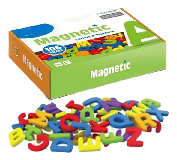 Letras Y Números Magneticos 106 Piezas Imánes Ideal Heladera 0