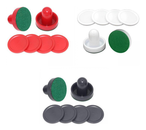 Conjunto De 3 Empurradores De Plástico De Air Hockey E 4 0