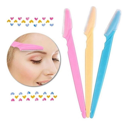Kit 3 Navalha Para Designer De Sobrancelha E Rosto Unissex 1