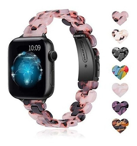 Malla Para Apple Watch 38/40/41mm Se 7a1 -resina Tortoise 0