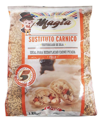 Soja Texturizada Sustituto Carnico Pollo Vegano Orali 1kg X2 1