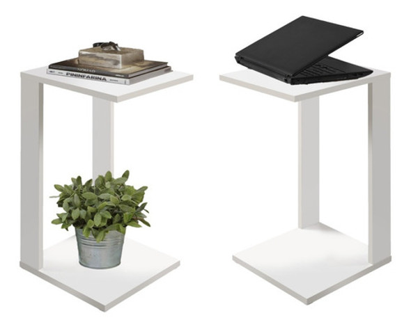 Porta Revistas 2 Mesas Canto Namur Branca Decoração 65cm 0