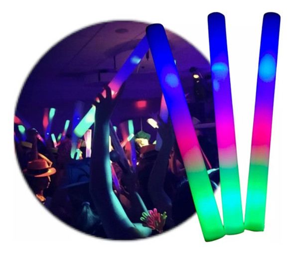 Rompecocos X50 Led Barras Goma Espuma Luminosa Multicolor 0