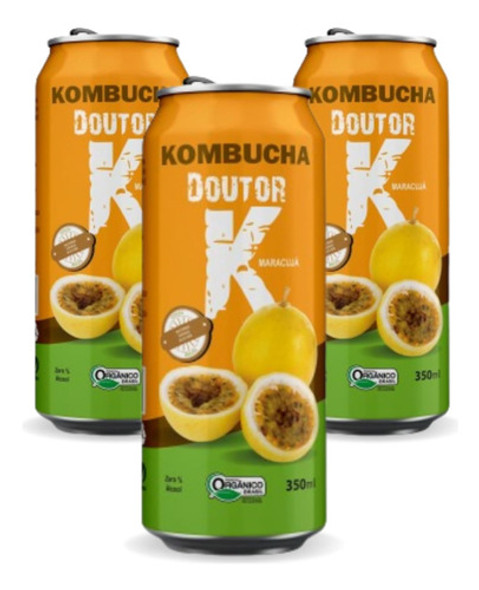 3x Kombucha Abacaxi E Menta 350ml Doutor K 0