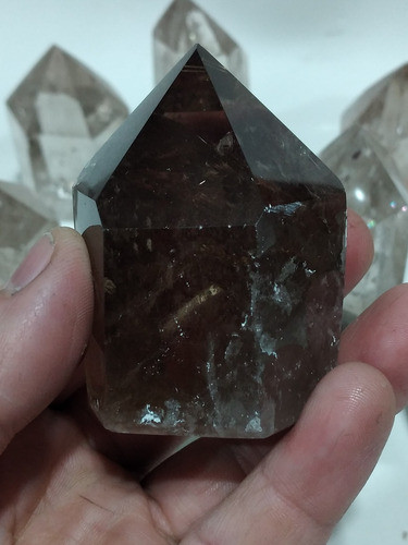 Ponta Cristal Fumê 100/150 Gramas Pedra Lapidada Polida 0