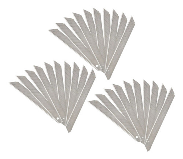 X3 Repuesto Para Cutter Chico Fino 9mm X 10 Hojas - Subte A 0