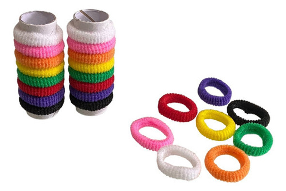 Mini Rabicó Tubinho Xuxinha Cabelo Colorida Pacote C/240 Un 1