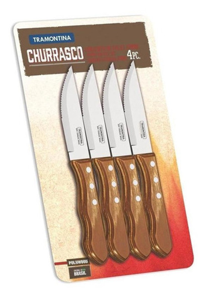Conjunto Facas Jumbo 4 Peças Tramontina Polywood 21199431 0