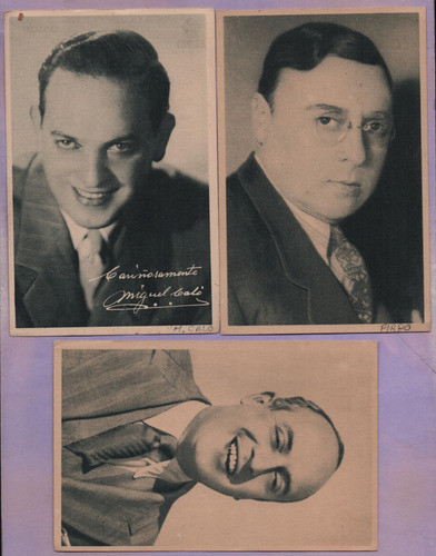 0583_lote De 5 Postales De Odeón Con Cantantes De Tango 1