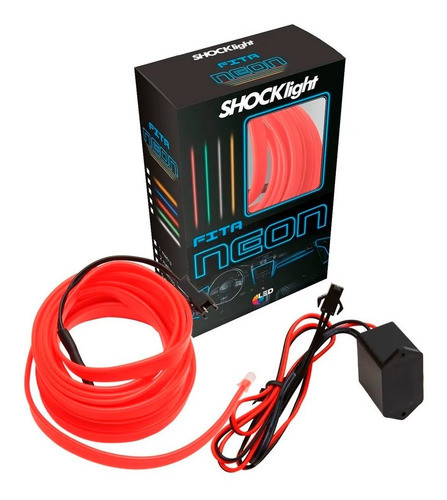 Fita Led Neon Vermelho Shocklight Painel Interior 2 Metros 1
