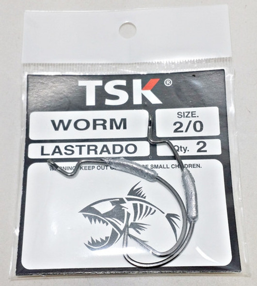 Anzuelo Offset Lastrado Worm De Tsurikobo 2/0 X 2 Unidades 1