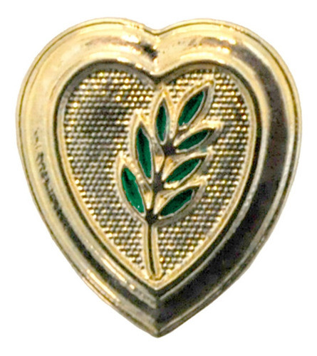 Pin Corazón - Acacia Dorada Y Verde - Masón, Masonería 0