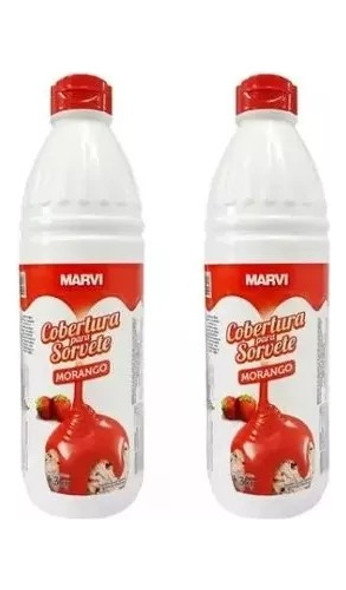 Kit C/2 Cobertura Para Sorvete Morango Marvi 1,3kg 0 Kit C/2 Cobertura Para Sorvete Morango Marvi 1,3kg 0