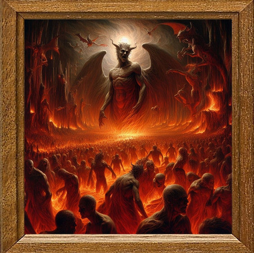 Cuadro Arte Digital Infierno De Dante_v4 50x50cm Pieza Única 0
