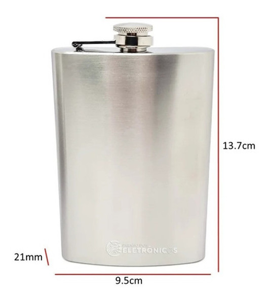 Kit Cantil Porta Bebidas Mini Funil, 4 Copo Shot Inox 1