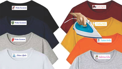 30 Etiquetas P/ Ropa Personalizada Nombre Marca Pega/plancha 1