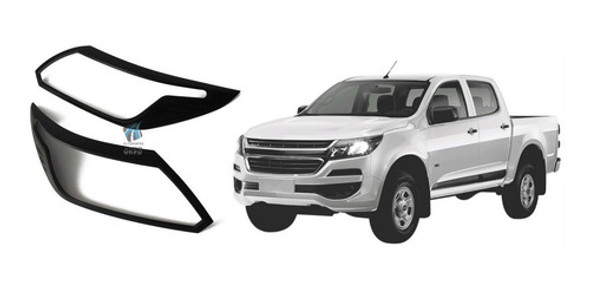 Aros Negro Mate Opticas Mascara Faros X2 Chevrolet S10 2016 1