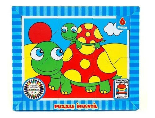 Juego Mini Puzzle Rompecabezas De Madera 3 En 1 Hasta 6 Pzs 1