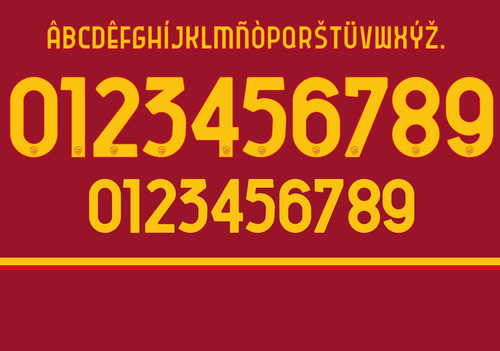 Tipografía As Roma 2022/2023 Y Editable Numeros 0