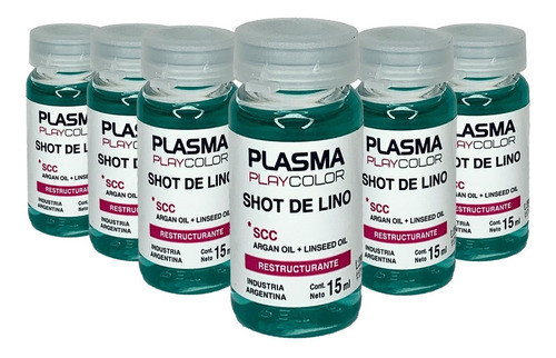 Ampolla Shot De Lino Plasma 15ml X6u 0