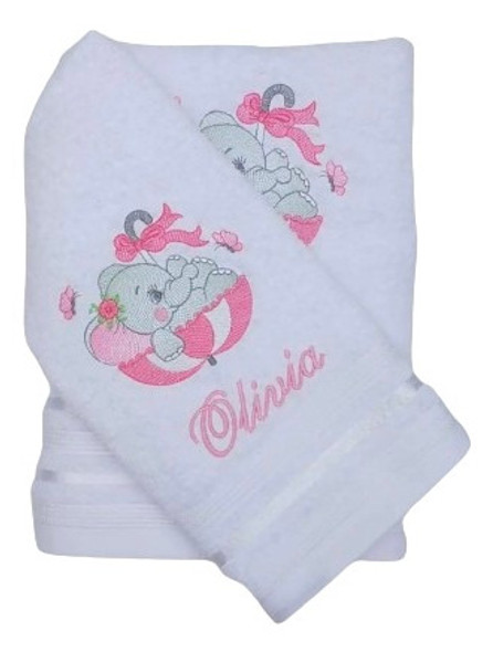 Juego Toallón  Para Bebes Y Niños Bordado Personalizado 1