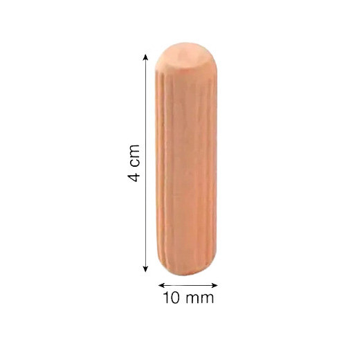 Tarugo De Madera Estriado 10 Mm X 40 Mm X 100 Unidades 1