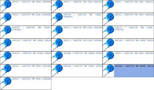 S07k460 Varistor 7mm 460vac (07n751k) 1