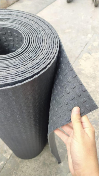 Piso De Borracha Grão  Feijão Preto De 3mm-rolo 4.00x0.80cnt 1