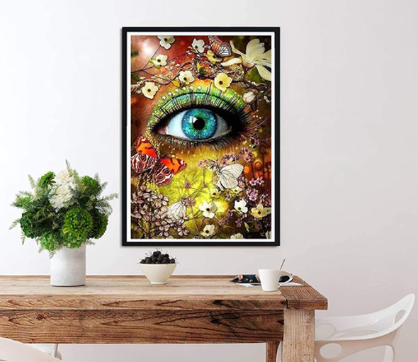 Pintura Con Diamantes 5d - Ojo Naturaleza 40x50cm Diy 1