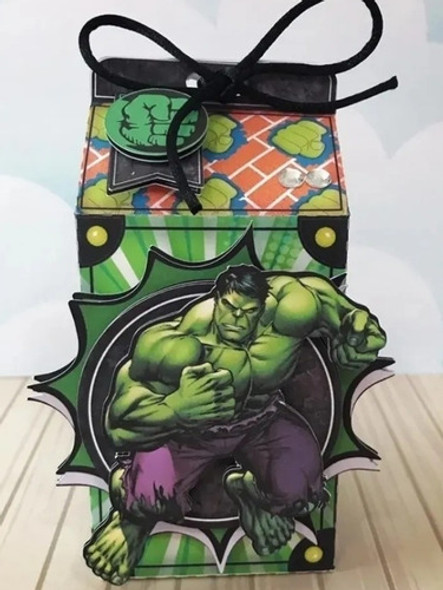 15 Cajitas Milk Box En 3d Grandes De Hulk 1