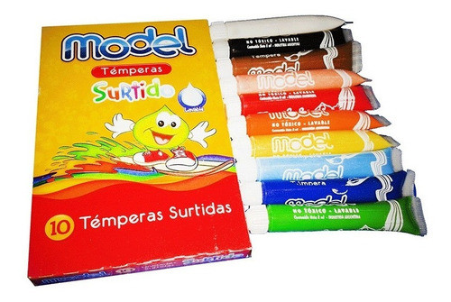 Tempera Model 8cc 5 Cajas X10 Unidades Surtidas (total 50u) 0