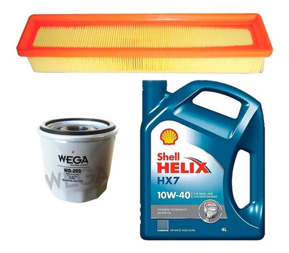 Kit Filtros Wega + Shell Hx7 10w40 Renault Clio Mio 1.2 0