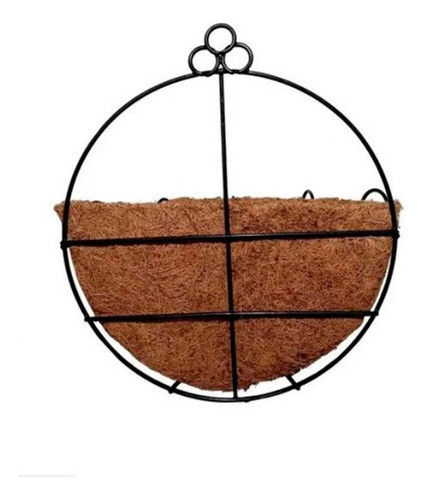 Kit 3 Meio Vaso De 30cm Parede Com Fibra De Coco 1