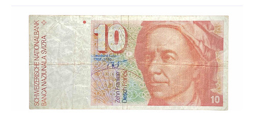 Billete 10 Francos Suizos 1986 Suiza Pick 53 F.3 0