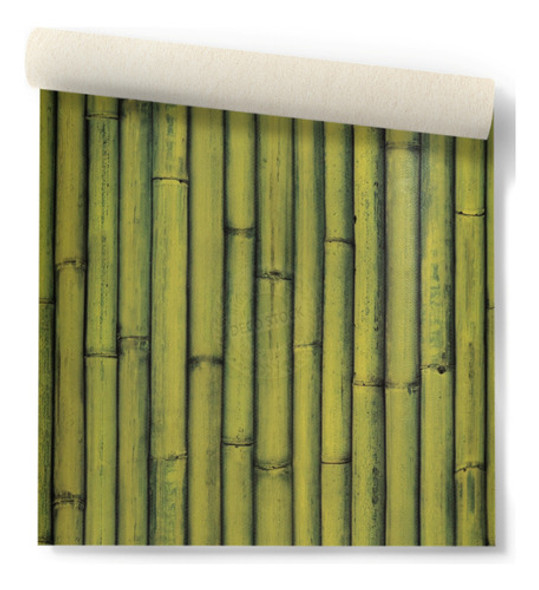 Papel Vinilizado Bamboo 3476/1 Zen Muresco Verde Dstock 0