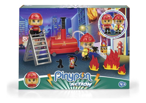 Camion Bombero Muñeco Accesorios Pinypon Action Tanque Agua 0