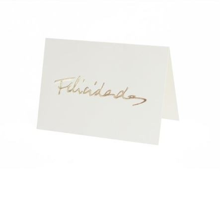 Cartão Fabriano Felicidades Creme Teca 1