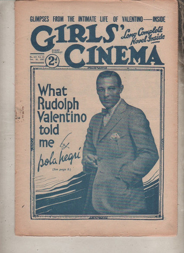 Revista De Cine * Girls Cinema * R. Valentino - Año 1927 0