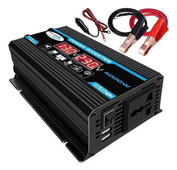 Inversor De Carro Digital Inteligente 2 Usb 12v A 220v 4000w 0