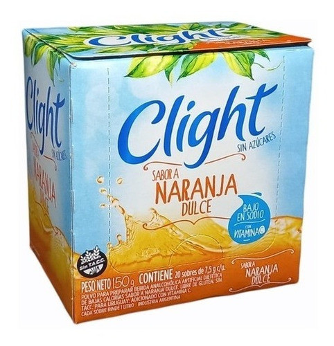 Jugo En Polvo Clight Surtido Vitaminas C + D Sin Azucar X20 0