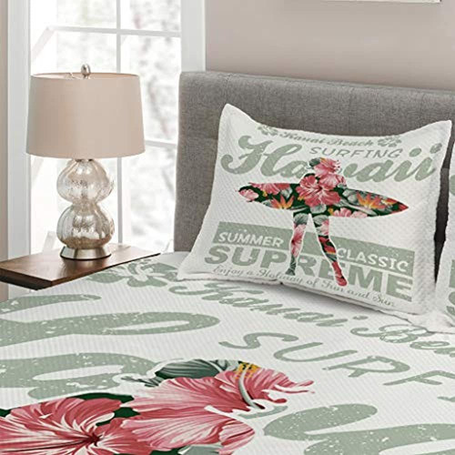 Juego De Cobertor Hawaiano Lunarable King Size, Tropical Haw 1